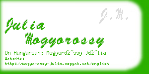julia mogyorossy business card